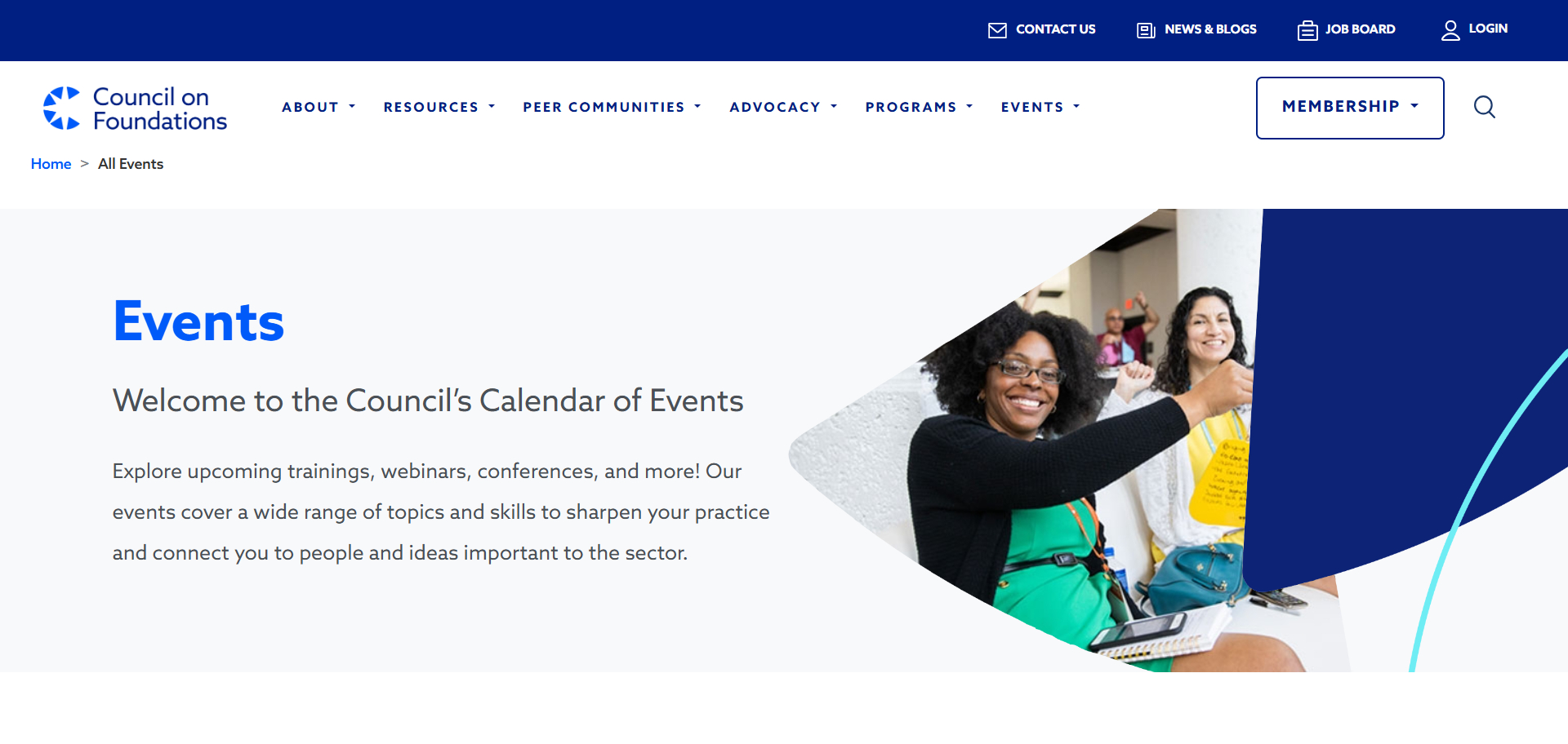 Council on Foundations calendar of events