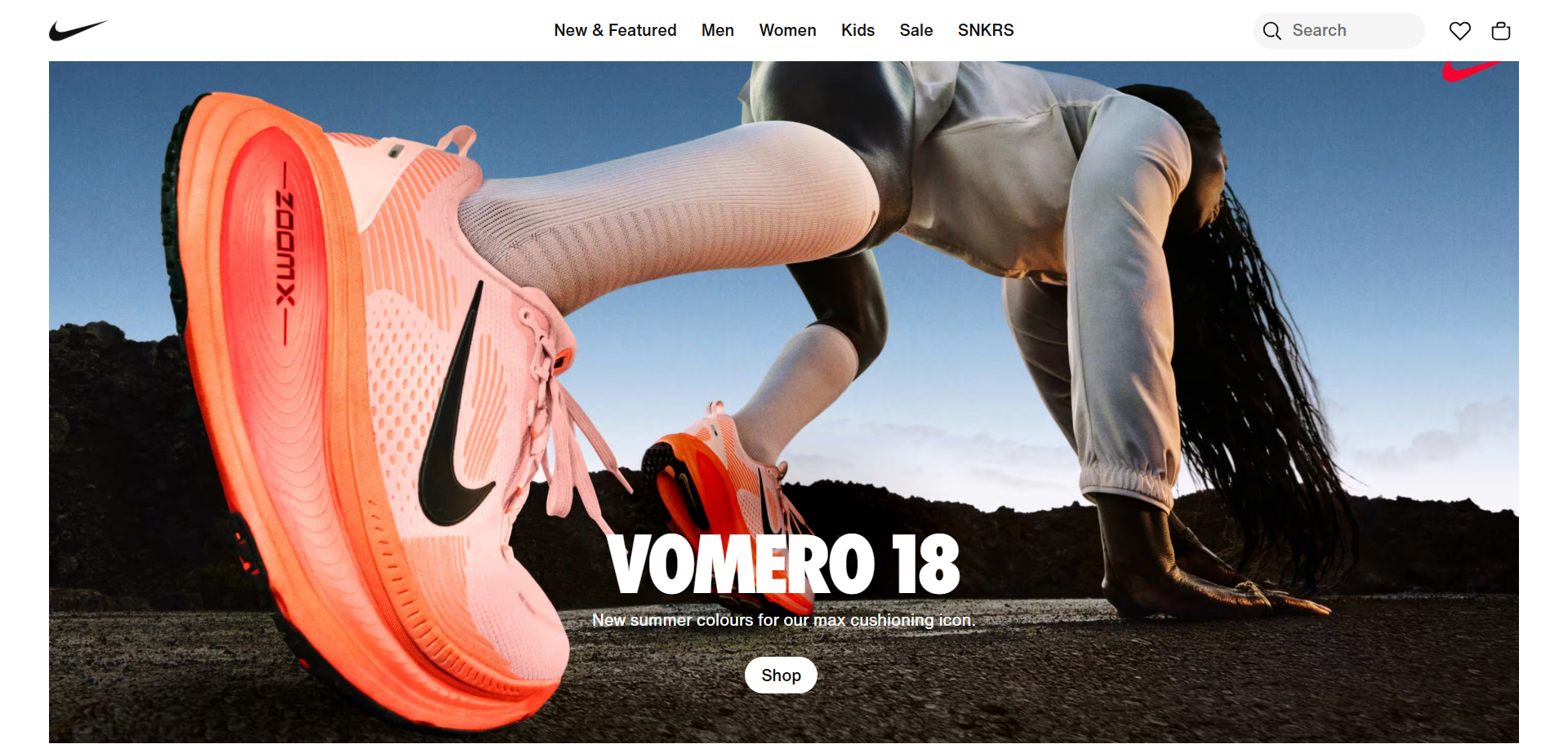 Nike homepage