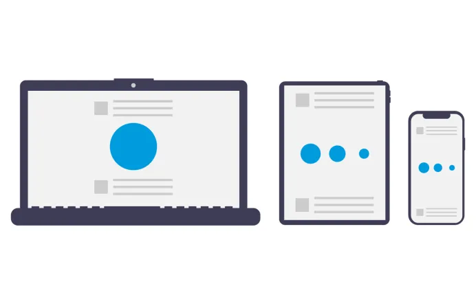 Examples of 3 different devices to show responsive images