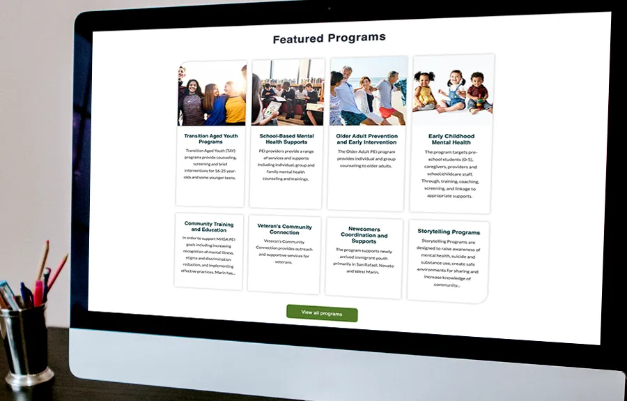 Marin County Behavioral Health and Recovery Services website