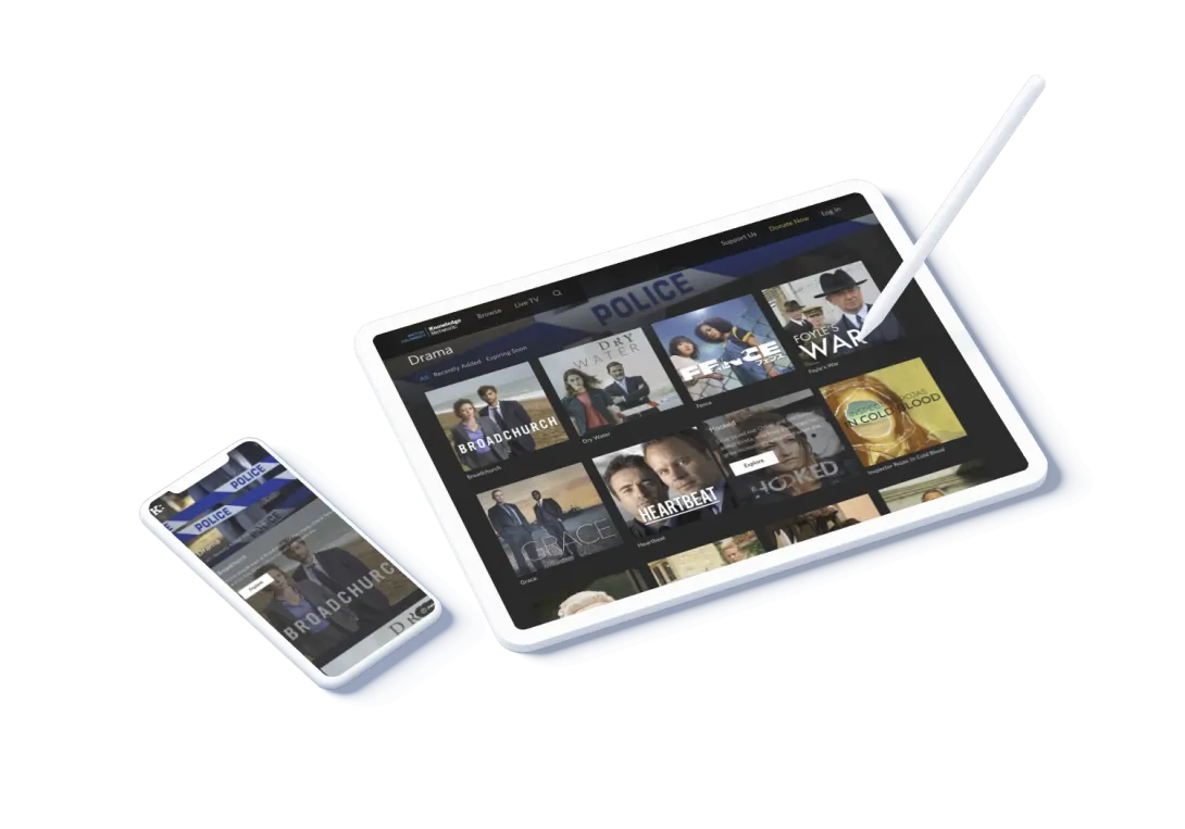 Knowledge Network on tablet and phone
