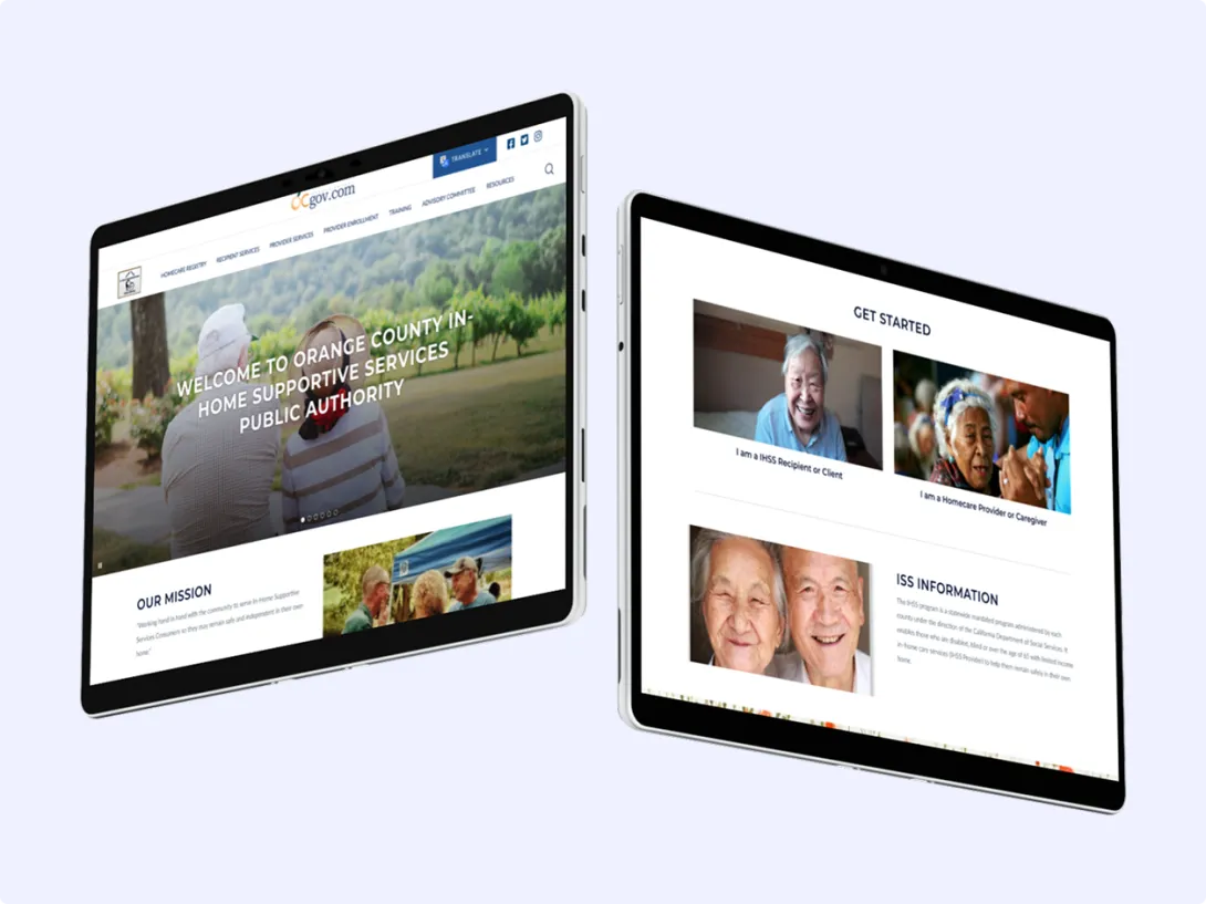 Orange County, California on tablets